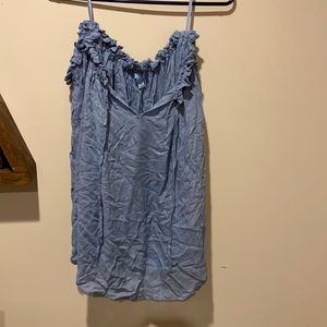 ‘She + Sky’ Off the shoulder shirt